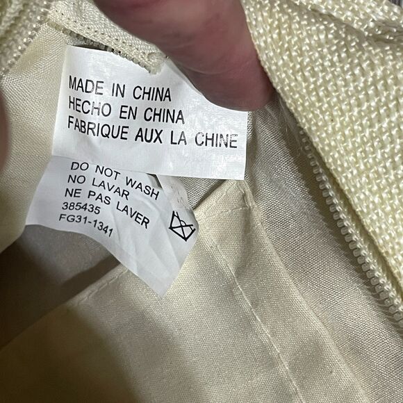 Vintage Woven Straw Tote Wicker  Handbag - Picture 11 of 12